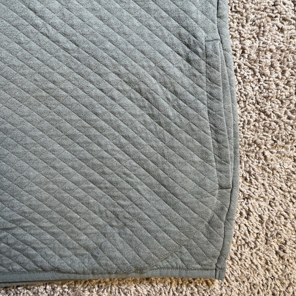 Sonoma Quilted Snap Pullover Mock Neck Sweatshirt XXL sage Green cozy cabin - Picture 6 of 8